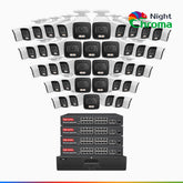 NightChroma<sup>TM</sup> NCK800 – 4K 64 Channel 48 Cameras PoE Security System, f/1.0 Super Aperture, Color Night Vision, 2CH 4K Decoding Capability, Human & Vehicle Detection, Intelligent Behavior Analysis, Built-in Mic, 124° FoV , All-Metal Housing